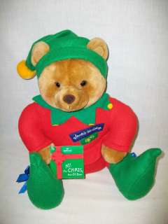   Cards Santas Workshop Elf #25 plush teddy bear name Chris 14  