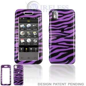  Samsung M800 Cell Phone Purple/Black Zebra Design 