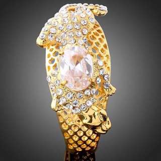  Jewelry Swarovski Crystal Tiger 18k Gold GP fashion bangle Bracelet