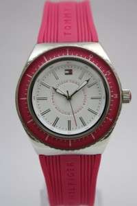 New Tommy Hilfiger Women Pink Silicone Band Watch 36mm 1781004  