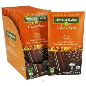 Seeds of Change   Chocolate Certified Organic 61% Cacao 3 Wrapped Bars 