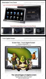 D2223 7 Digital touch screen Car DVD Player USB  Stereo Head unit 