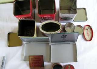 10 Tobacco Tins Cavalier Players Haupt Manns Cosby Tin  