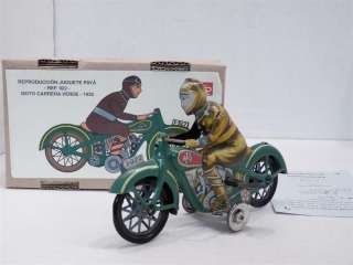   922 Reproduction Motorcycle Motorized Tin Metal Toy Bike Green  