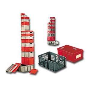  SCHAEFER Polyethylene Stacking Containers   Gray