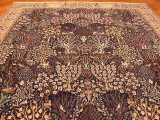 SIGNED Habibian Finest Persian Nain WOO & SILK 10X14  