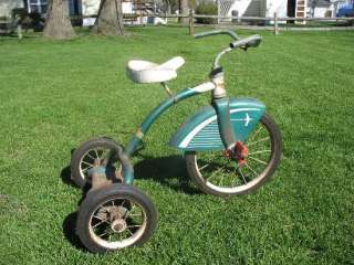 VINTAGE TRICYCLE MID FORTYS MIDWEST WILLARD OHIO TRIKE AVATION RARE 