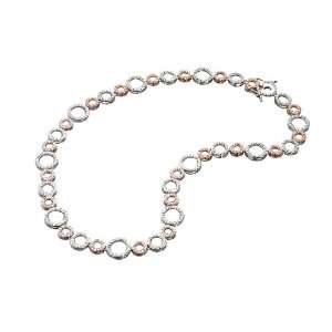   C.Z. (925) Sterling Silver Pink Round Circle Necklace Jewelry