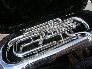   Performance Series BE1065 Silver Plated Euphonium Outfit Bb 4 Valve
