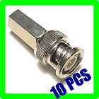 10 x BNC Crimp On RG59 Coax Cable Adapter Connector