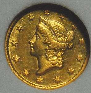 1851 C $1 Gold Charlotte BU MS Uncirculated Dollar RARE US coin  