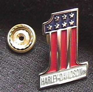 HARLEY DAVIDSON® #1 US FLAG MOTORCYCLE PATCH PIN SET  