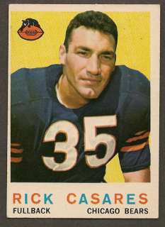 1959 Topps Rick Casares Card # 120 Chicago Bears FB  