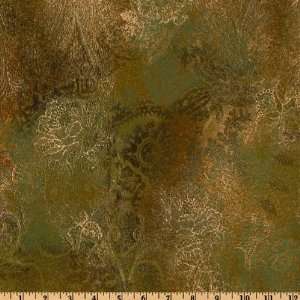  44 Wide Sophia Floral Texture Sage Fabric By The Yard 