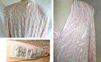   Couture Bob Mackie Dress Flapper Bugle Beads Pink Vintage NEW 80s