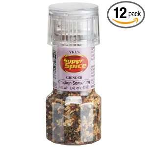 Super Spice, Chicken Seasoning, 1.41 Ounce Grinders (Pack of 12 
