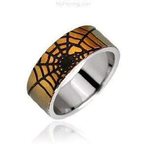  Surgical Steel Spider Web Ring, 9 Jewelry