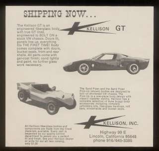 1968 Kellison GT VW dune buggy & kit car photos ad  