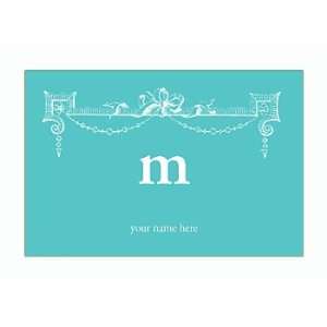  Personalized Stationery Note Cards with Bow and Monogram 