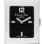   Christian Dior Malice Womens Watch Stainless Case BK Leather Strep