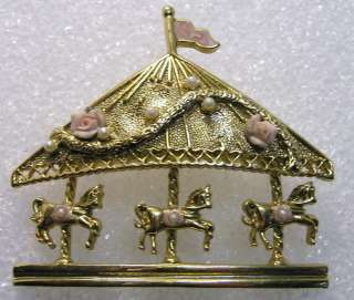   lovely whimsical 1928 carousel horse pin this piece is adorned with