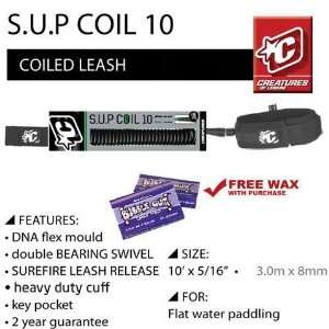   of Leisure 10 SUP Coil Surfboard Leash   Knee Fit