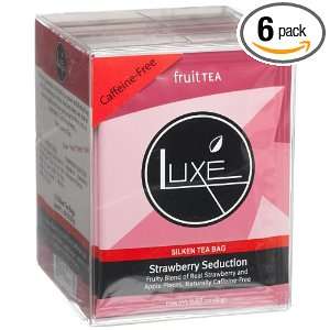 Luxe Tea Strawberry Seduction, Caffeine Free, 15 Count Silken Tea Bags 