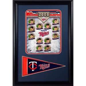  2008 Minnesota Twins Photograph with Team Pennant in a 12 