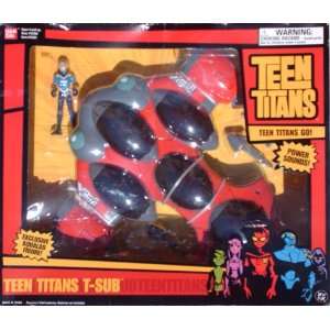  Teen Titans T Sub Vehicle with Exclusive 3.5 Aqualad Action Figure 