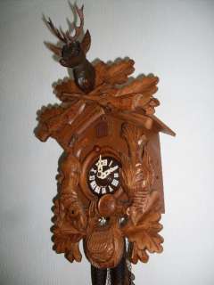  condition, all hand carved wood, horn and deer in wood, no glue 