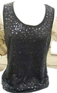 Susan LawrenceTank Top Women Sz Large Black/Black  