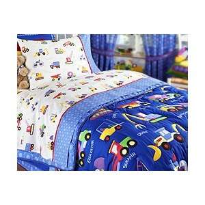 Under Construction Twin Size Cotton Bedding Set by Olive Kids  