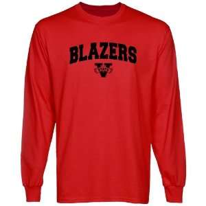  NCAA Valdosta State Blazers Red Logo Arch Long Sleeve T 