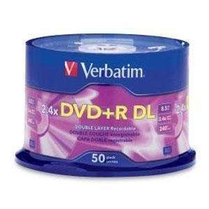  NEW Verbatim 96577 DVD Recordable Media   DVD+R DL   2.4x 