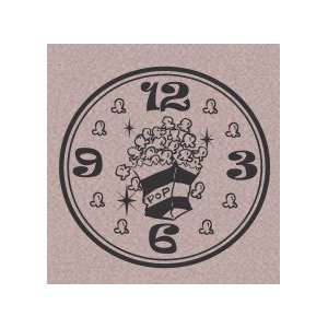  Clock popcorn   Removeable Wall Decal   selected color 