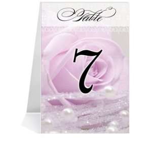  Wedding Table Number Cards   Lavender Rose n Pearls #1 