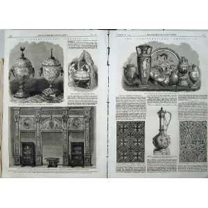   1862 Cups Ostrich Eggs Furniture Wedgwood Jug Claret