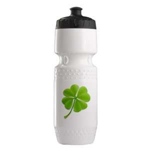   Trek Water Bottle White Blk Beautiful Clover Shamrock 